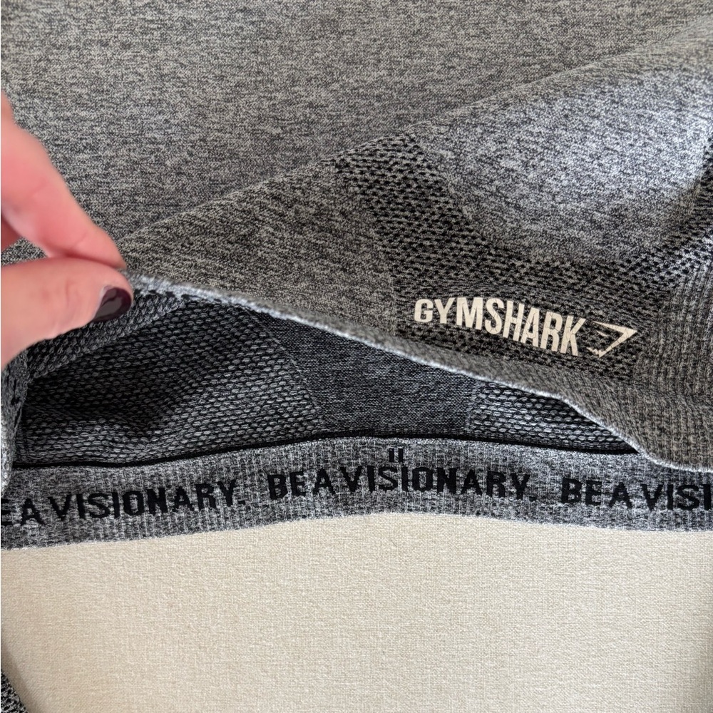 GYMSHARK Flex long sleeve crop top grey S small athletic - Picture 4 of 7